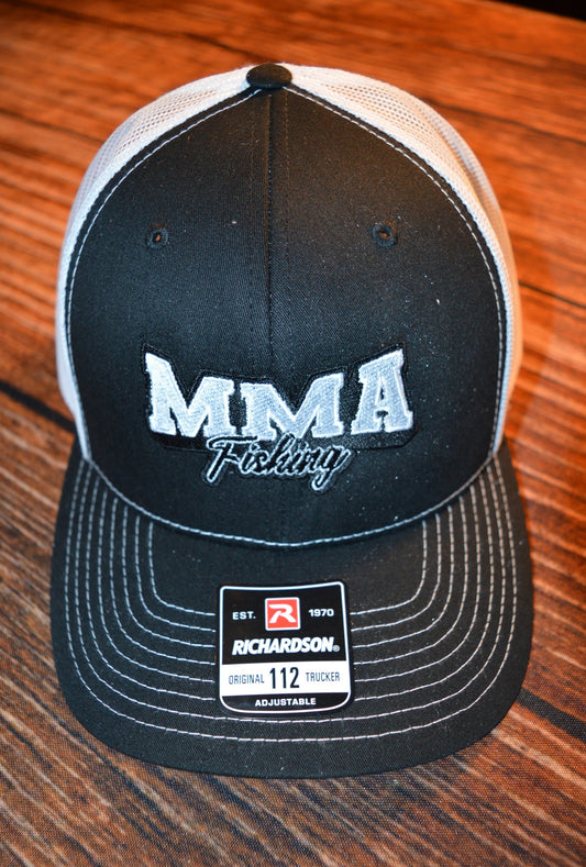 MMA Fishing Hat White/Black